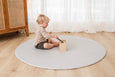 ROUND: Palm Leaf / Grey Stripes Play Mat