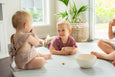 ROUND: Palm Leaf / Grey Stripes Play Mat