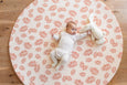ROUND: Neutral Leopard / Sunset Palm Leaf Play Mat