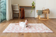 SMALL: Neutral Leopard / Sunset Palm Leaf Play Mat