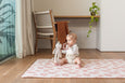 SMALL: Neutral Leopard / Sunset Palm Leaf Play Mat