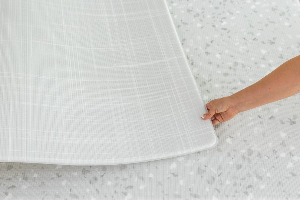 SMALL: Misty Grey Linen / Misty Grey Terrazzo Play Mat