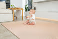 LARGE: Dark Grey Scallops / Clay Stripes Play Mat