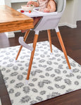 SMALL: Palm Leaf / Grey Stripes Play Mat