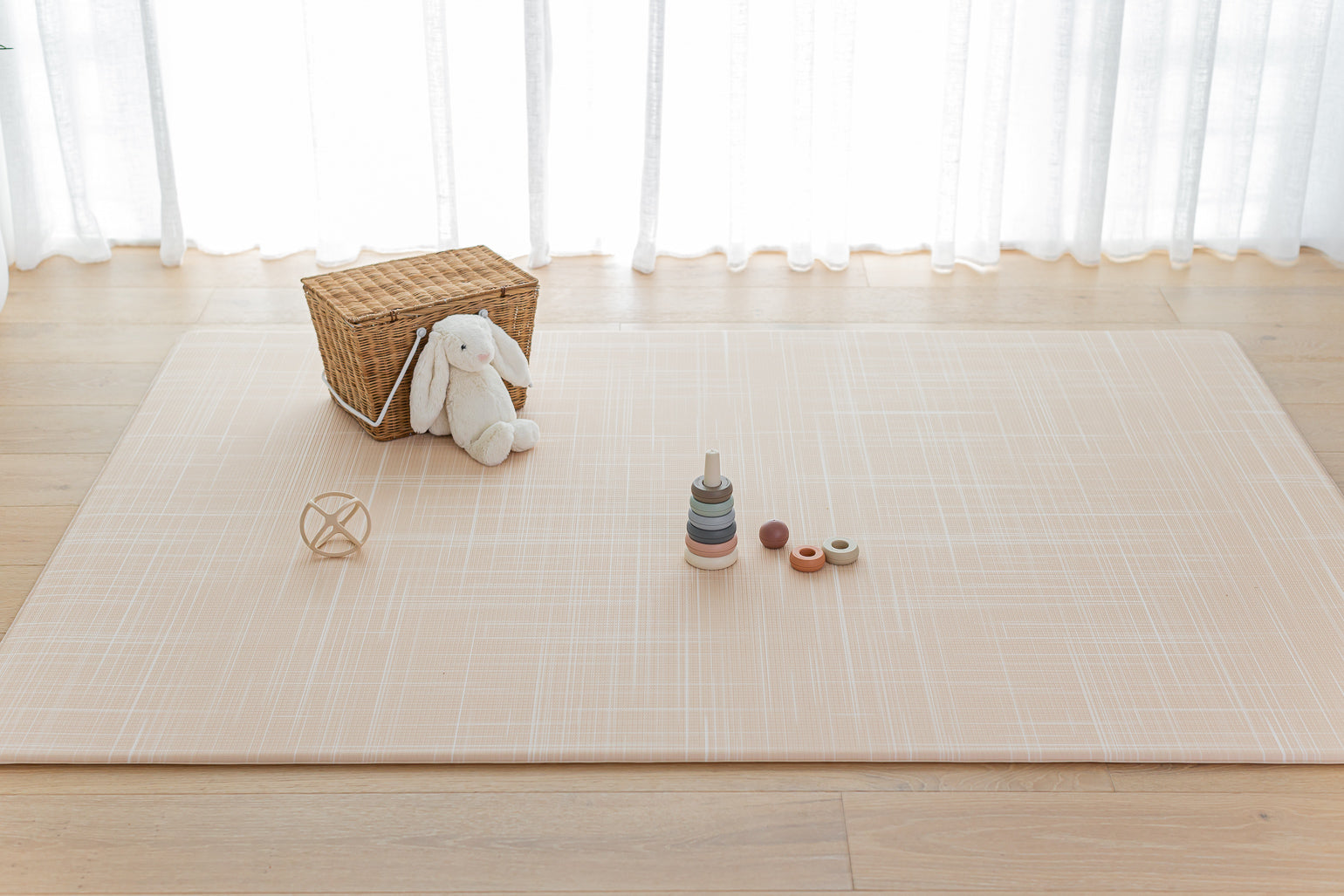 LARGE: Latte Terrazzo / Latte Linen Play Mat