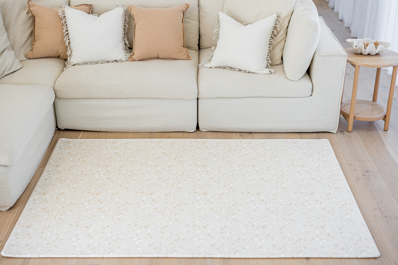 LARGE: Latte Terrazzo / Latte Linen Play Mat