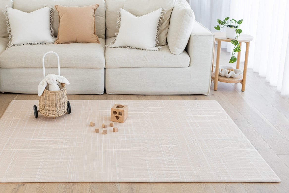 LARGE: Latte Terrazzo / Latte Linen Play Mat