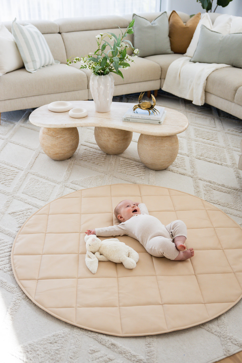 Quilted Play Mat - Latte