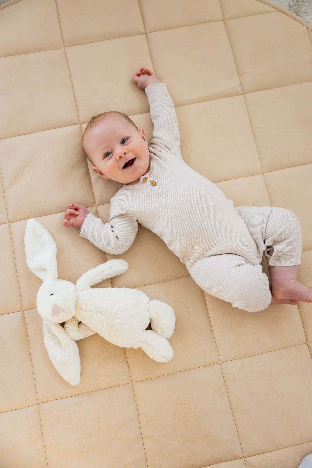 Quilted Play Mat - Latte