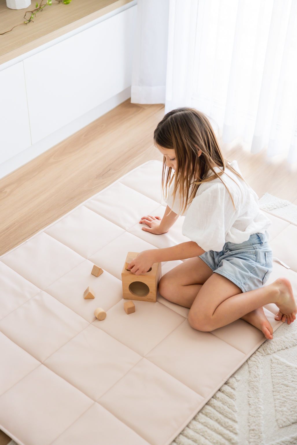 Quilted Play Mat - Blush