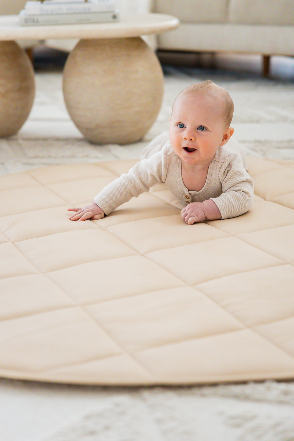 Quilted Play Mat - Latte
