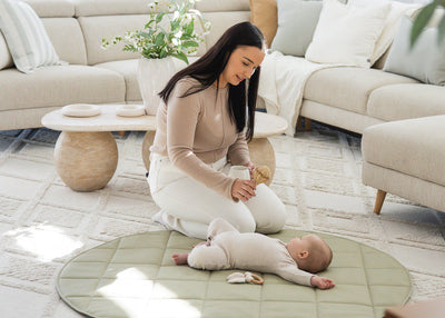 Quilted Play Mat - Sage