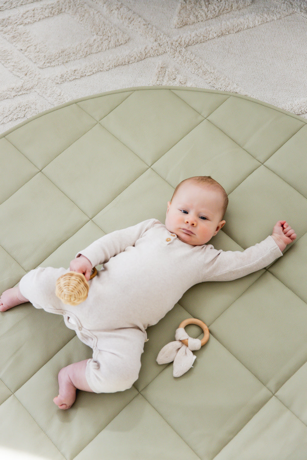 Quilted Play Mat - Sage