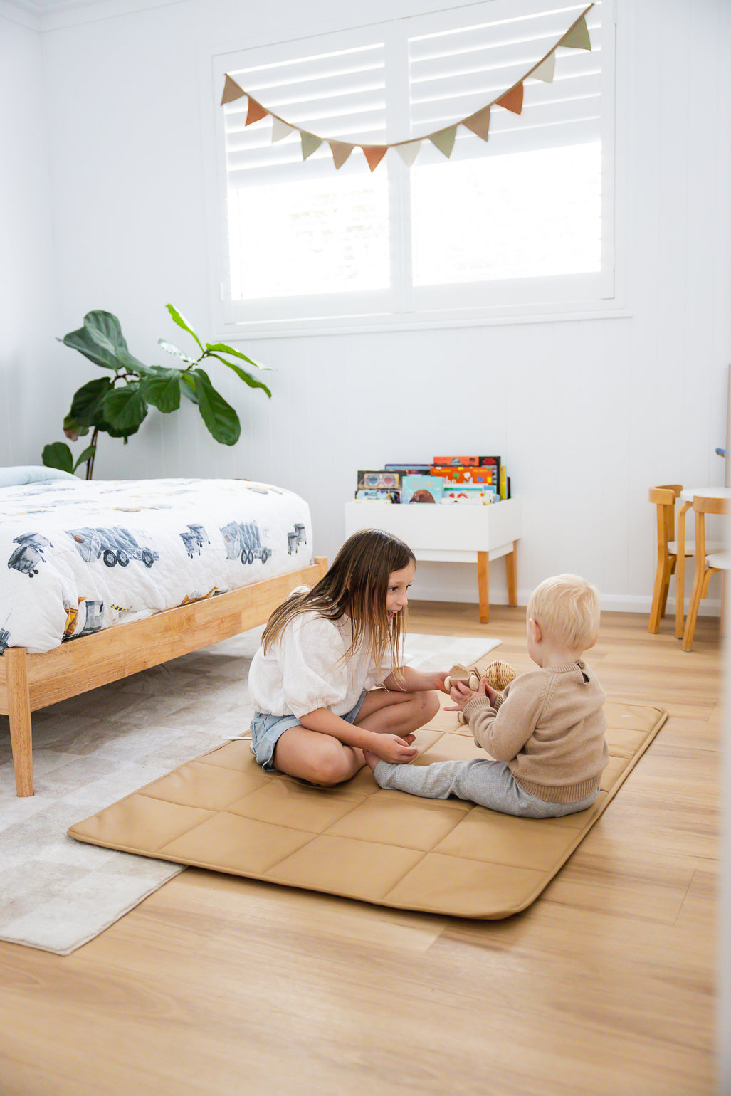 Quilted Play Mat - Tan