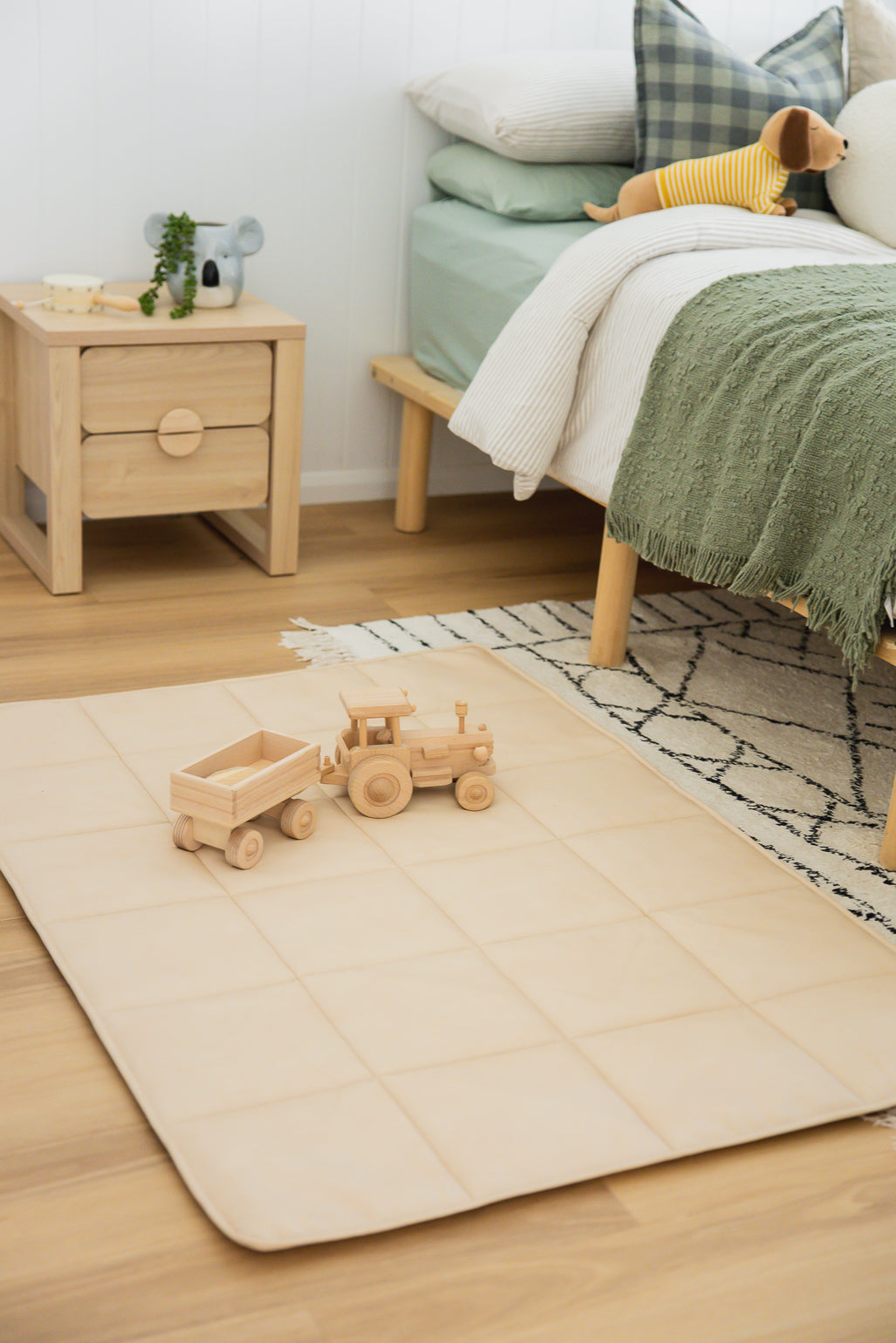 Quilted Play Mat - Latte