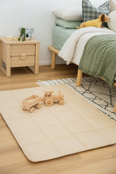 Quilted Play Mat - Latte