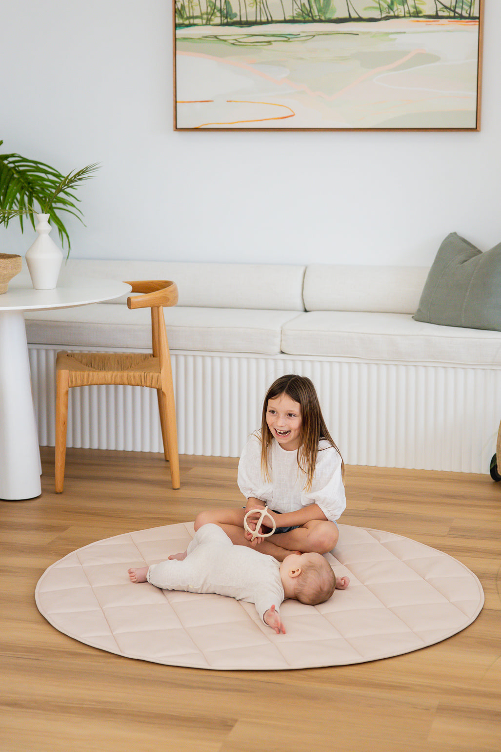 Quilted Play Mat - Blush