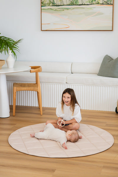 Quilted Play Mat - Blush