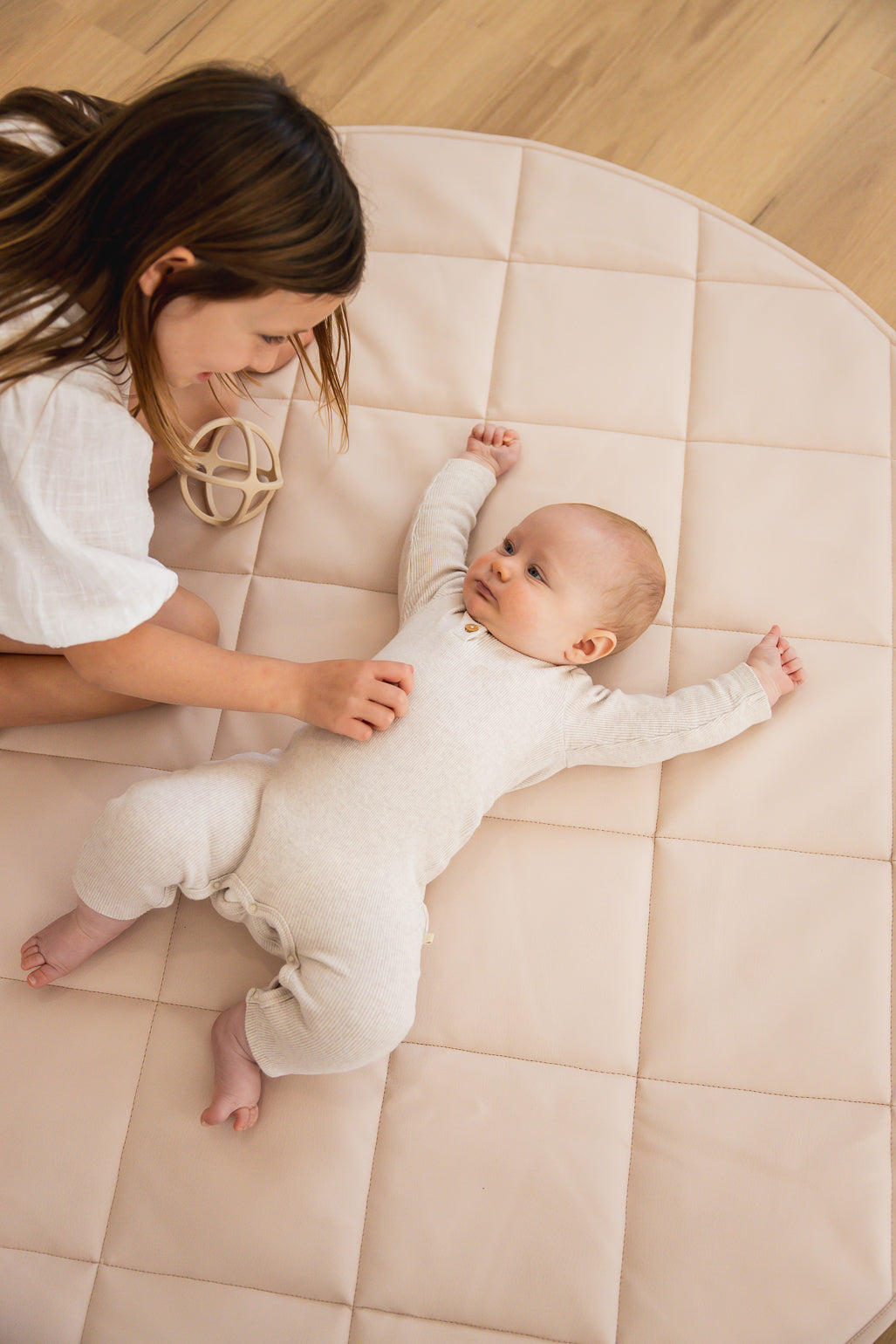 Quilted Play Mat - Blush