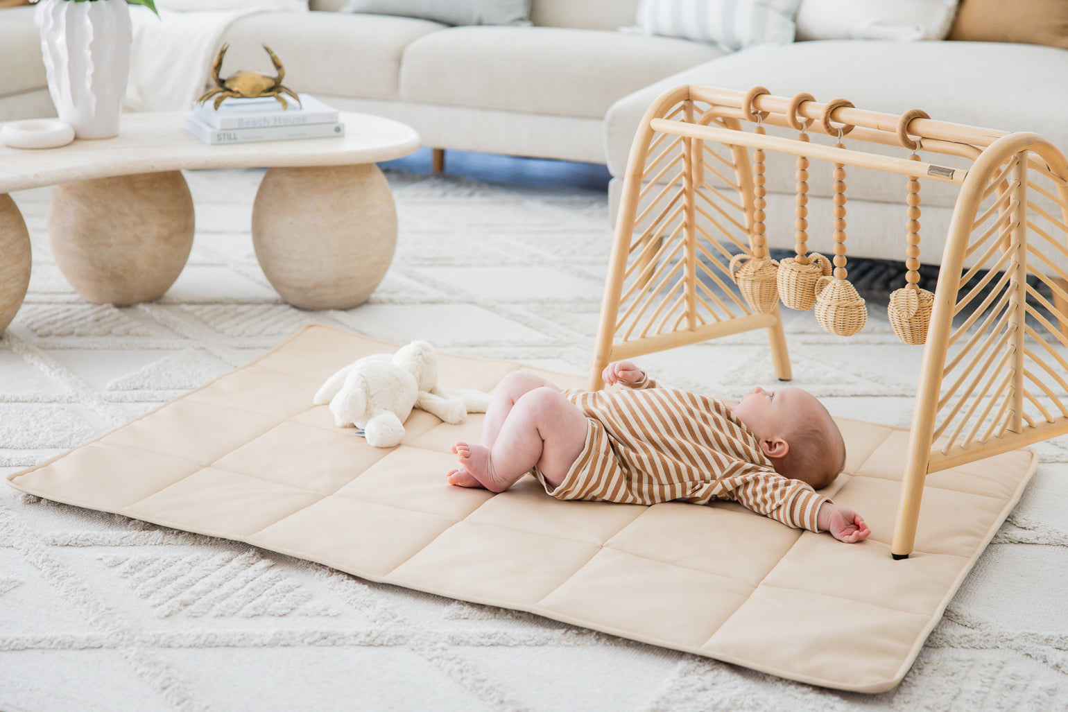 Quilted Play Mat - Latte
