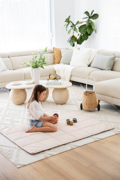 Quilted Play Mat - Blush