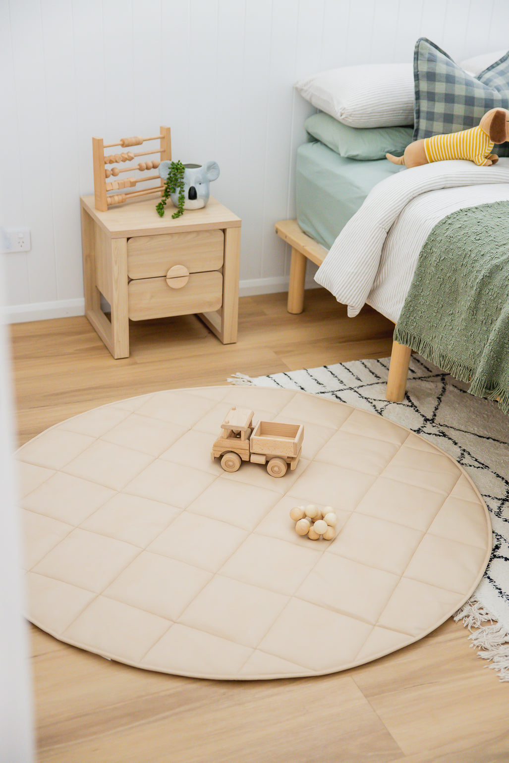 Quilted Play Mat - Latte