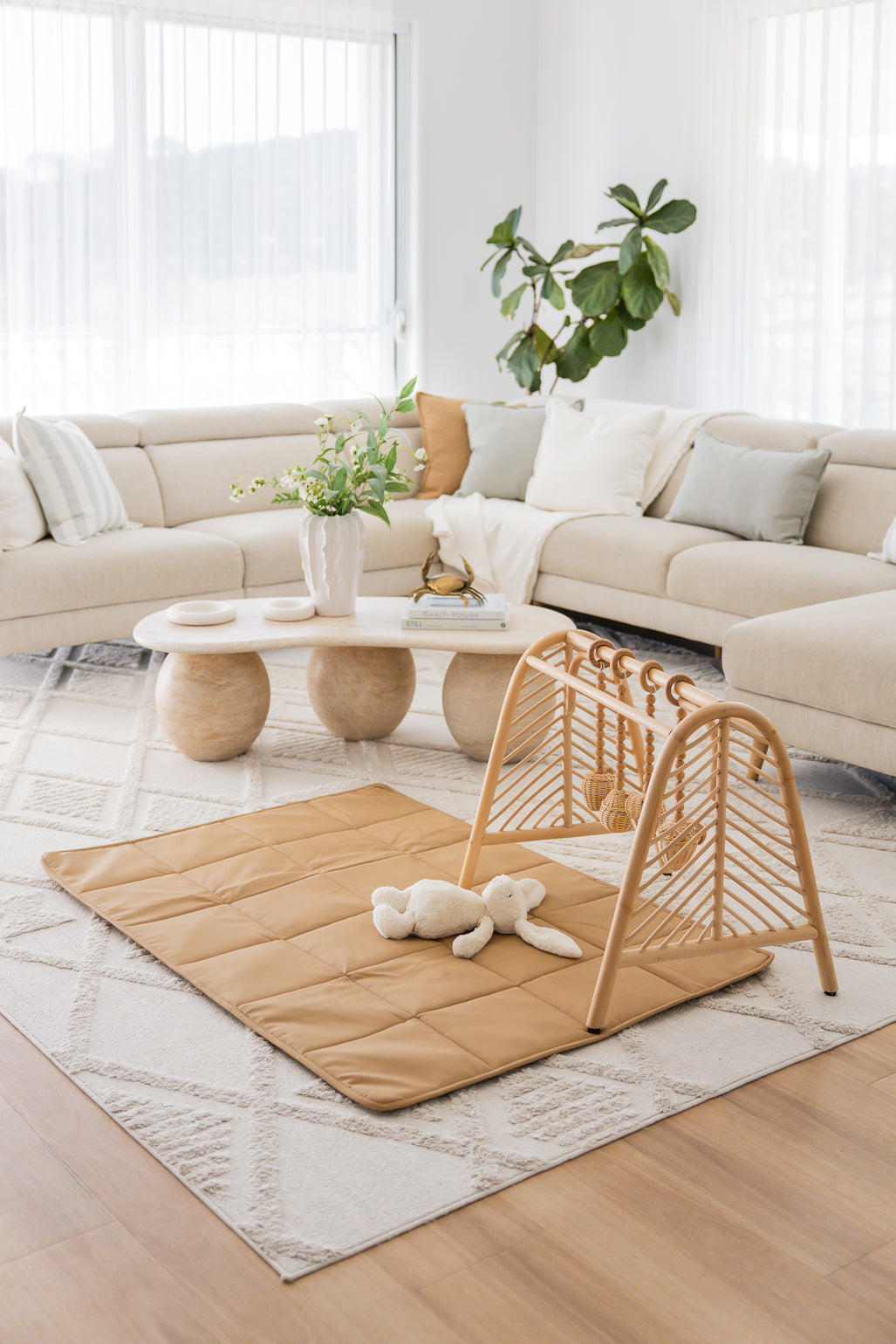 Quilted Play Mat - Tan
