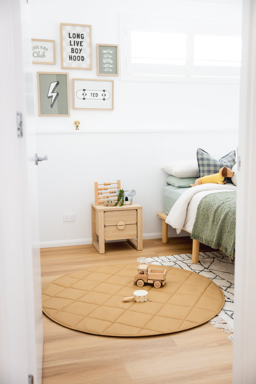 Quilted Play Mat - Tan