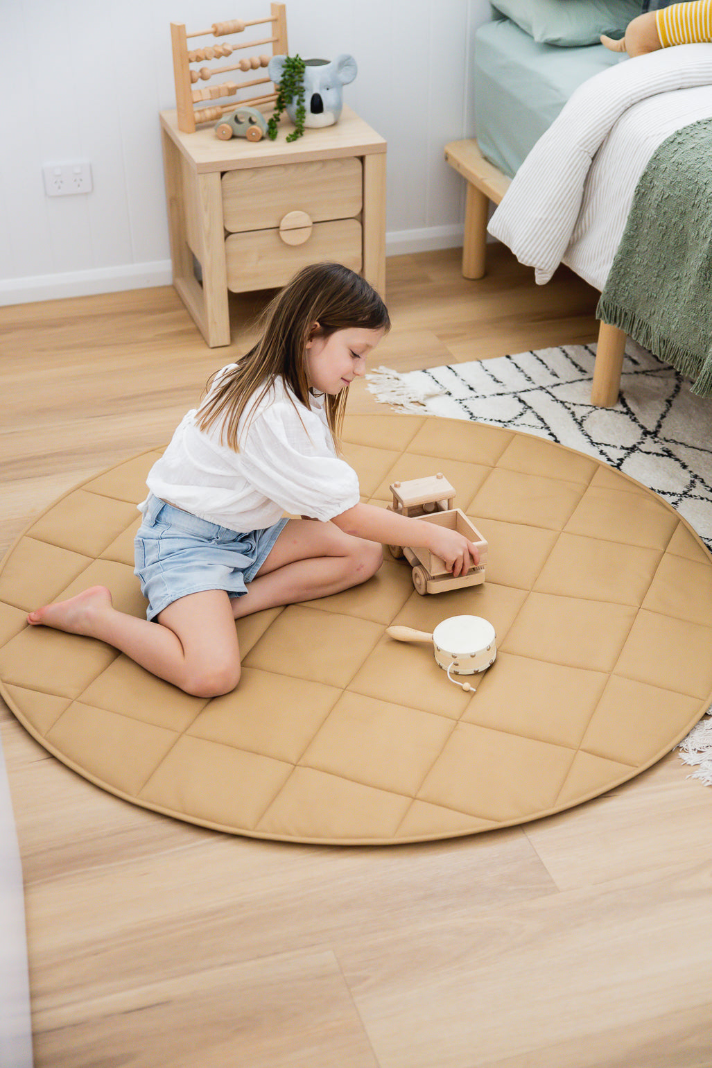 Quilted Play Mat - Tan