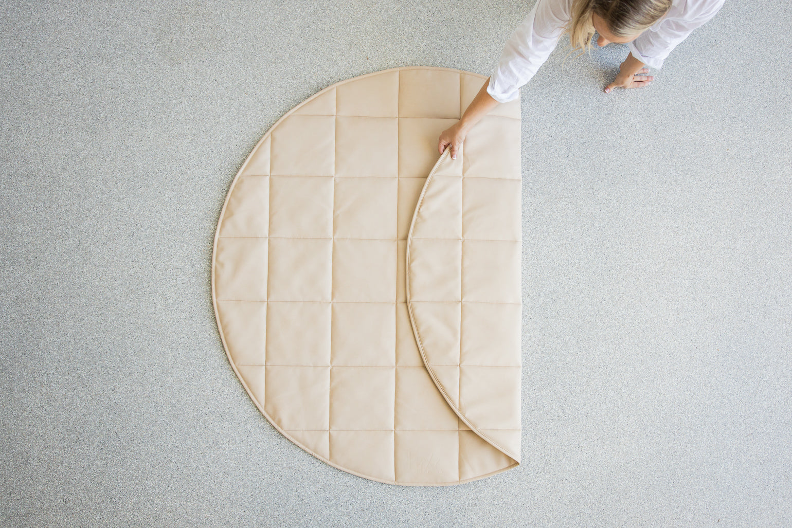 Quilted Play Mat - Latte