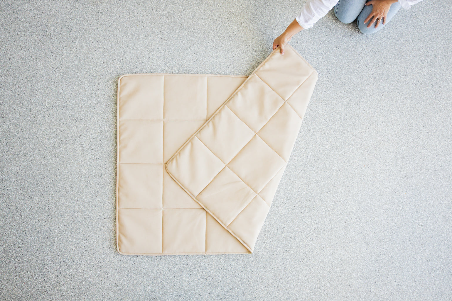 Quilted Play Mat - Latte