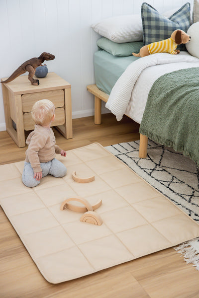 Quilted Play Mat - Latte