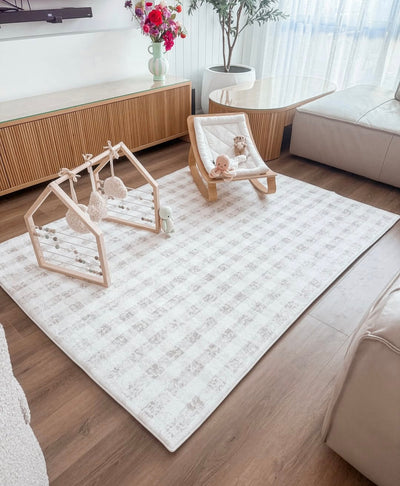 Plush Play Mat - Gingham - Mocha