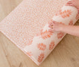 SMALL: Neutral Leopard / Sunset Palm Leaf Play Mat