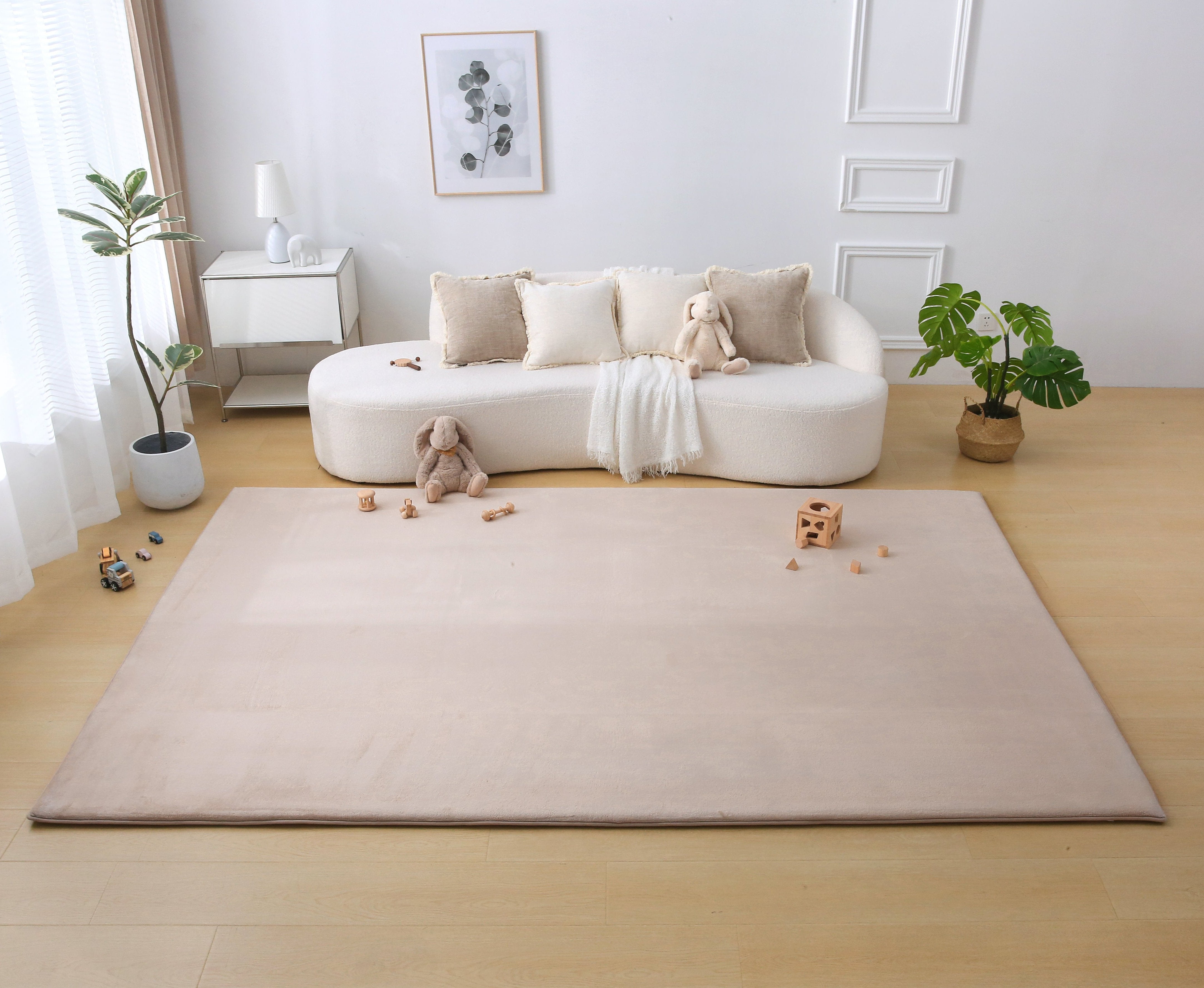 Plush Play Mat – Beige