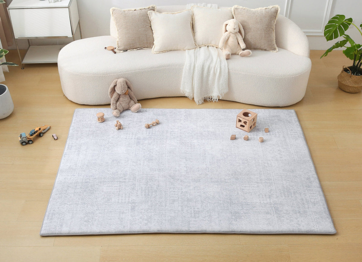 Plush Play Mat - Geo - Grey