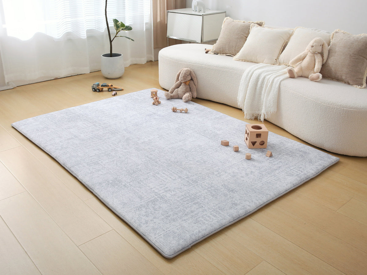 Plush Play Mat - Geo - Grey