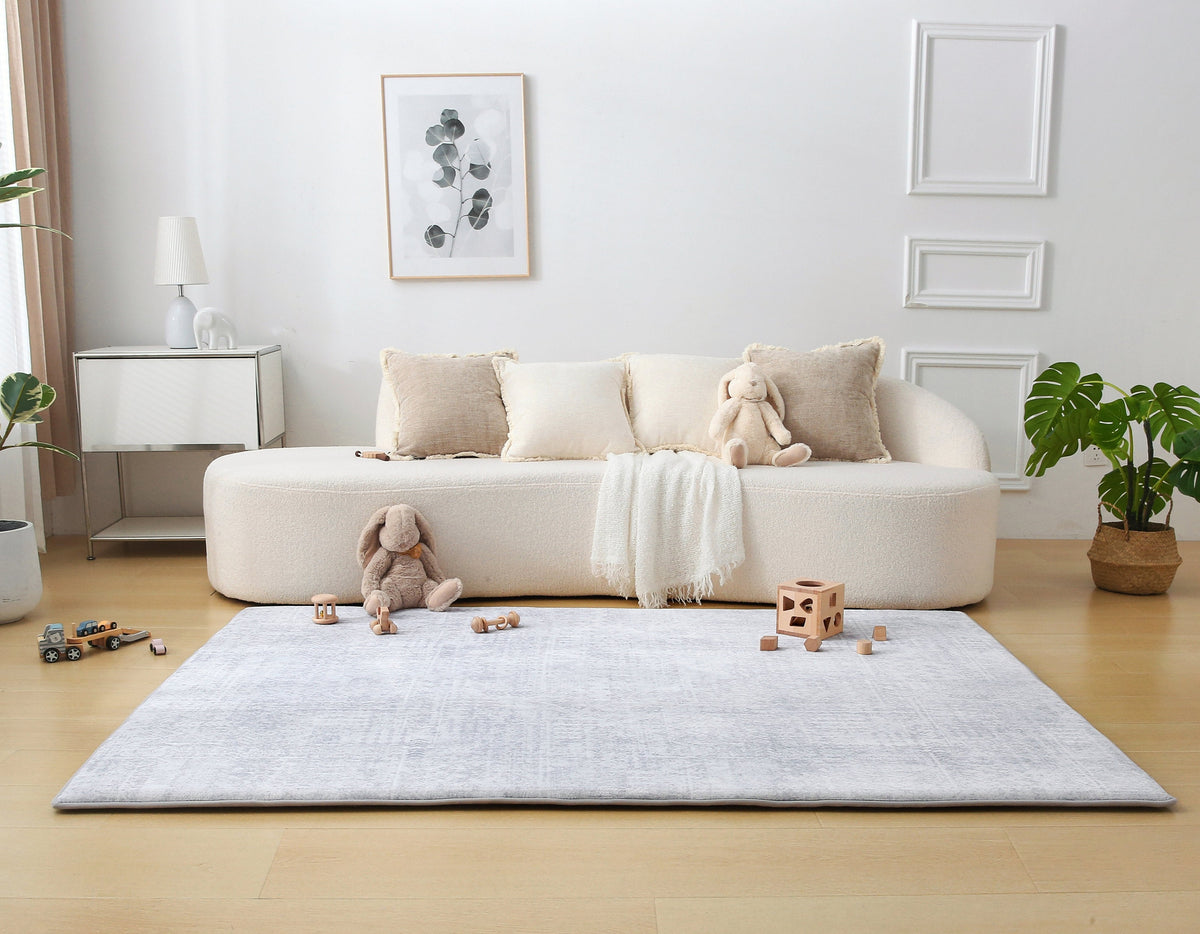 Plush Play Mat - Geo - Grey