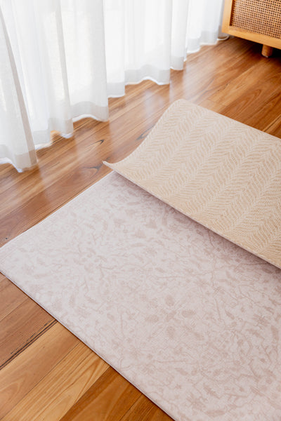 LARGE: Herringbone / Vintage Fade - Warm Neutral
