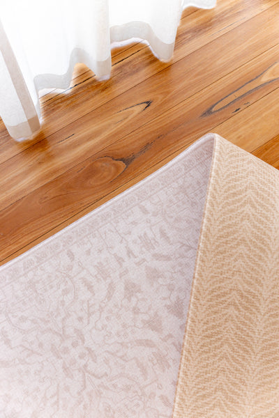 LARGE: Herringbone / Vintage Fade - Warm Neutral