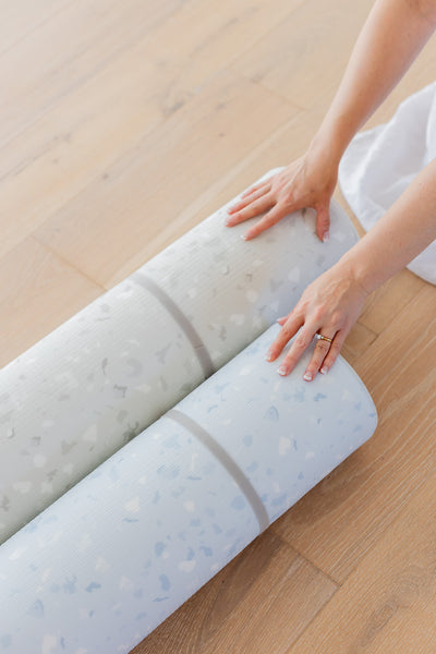 SMALL: Beau Blue Terrazzo / Misty Grey Terrazzo Play Mat