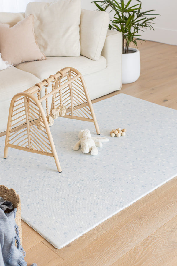 Kind and Me Coloured Terrazzo Set in Powder Blue Playmat- Terrazzo