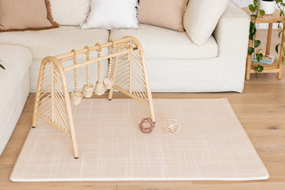 SMALL: Latte Terrazzo / Latte Linen Play Mat