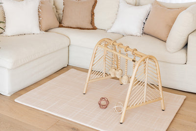 SMALL: Latte Terrazzo / Latte Linen Play Mat