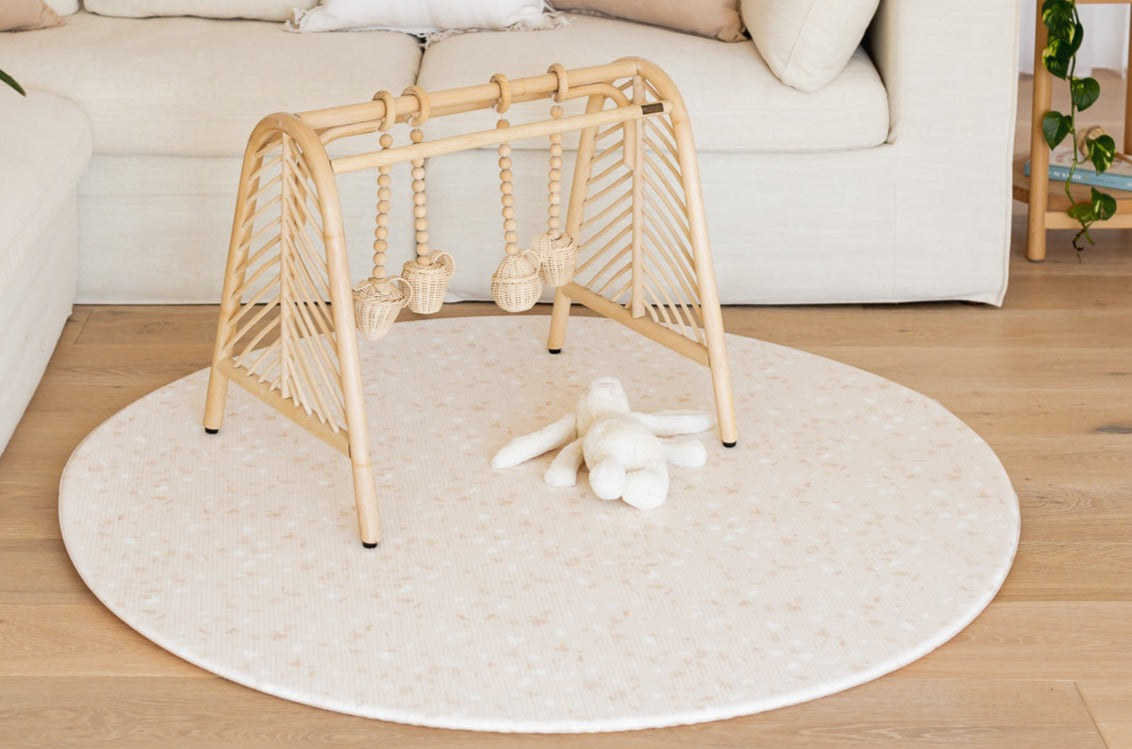 ROUND: Latte Terrazzo / Latte Linen Play Mat