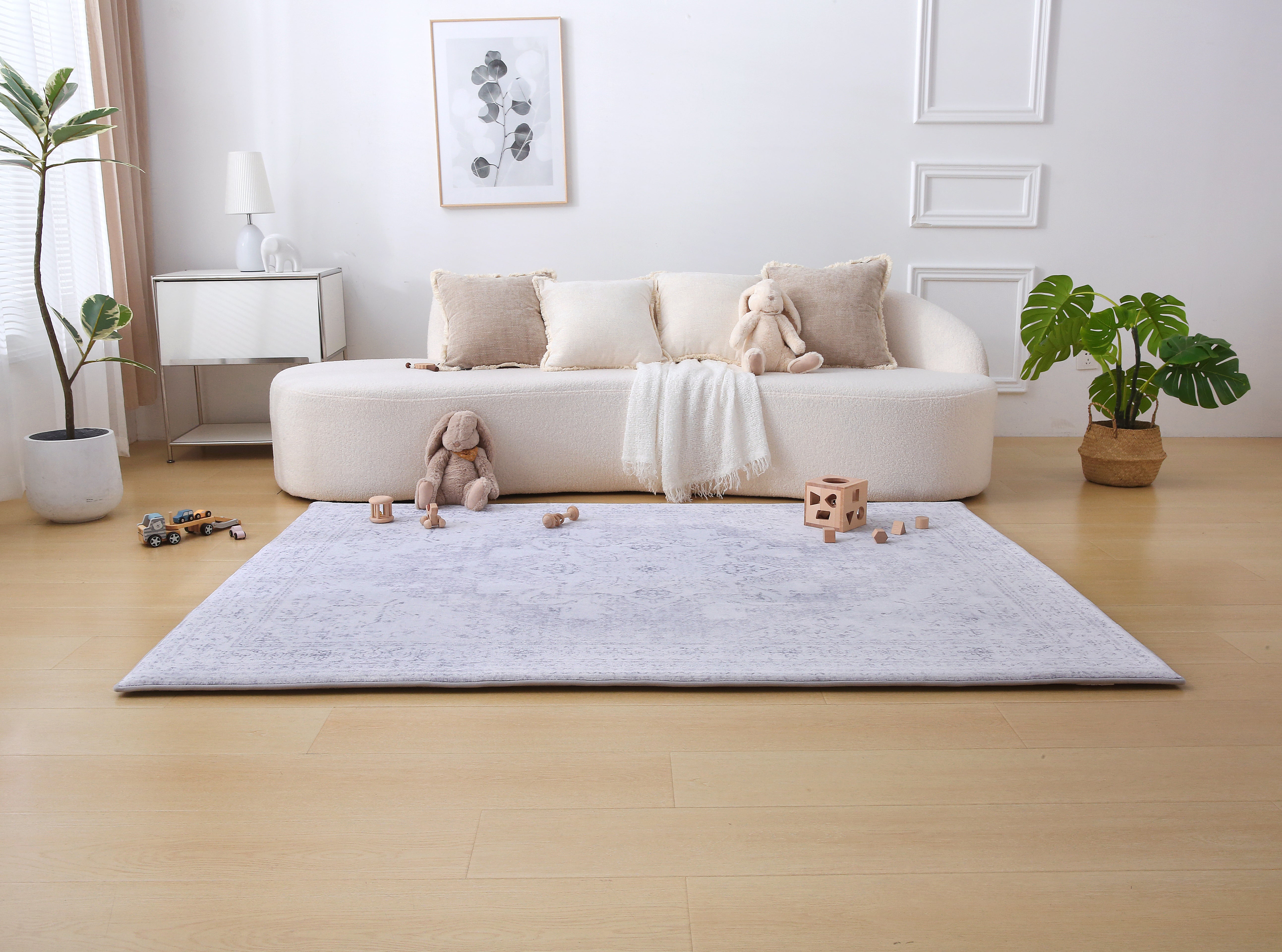 Plush Play Mat - Persian Vintage - Grey