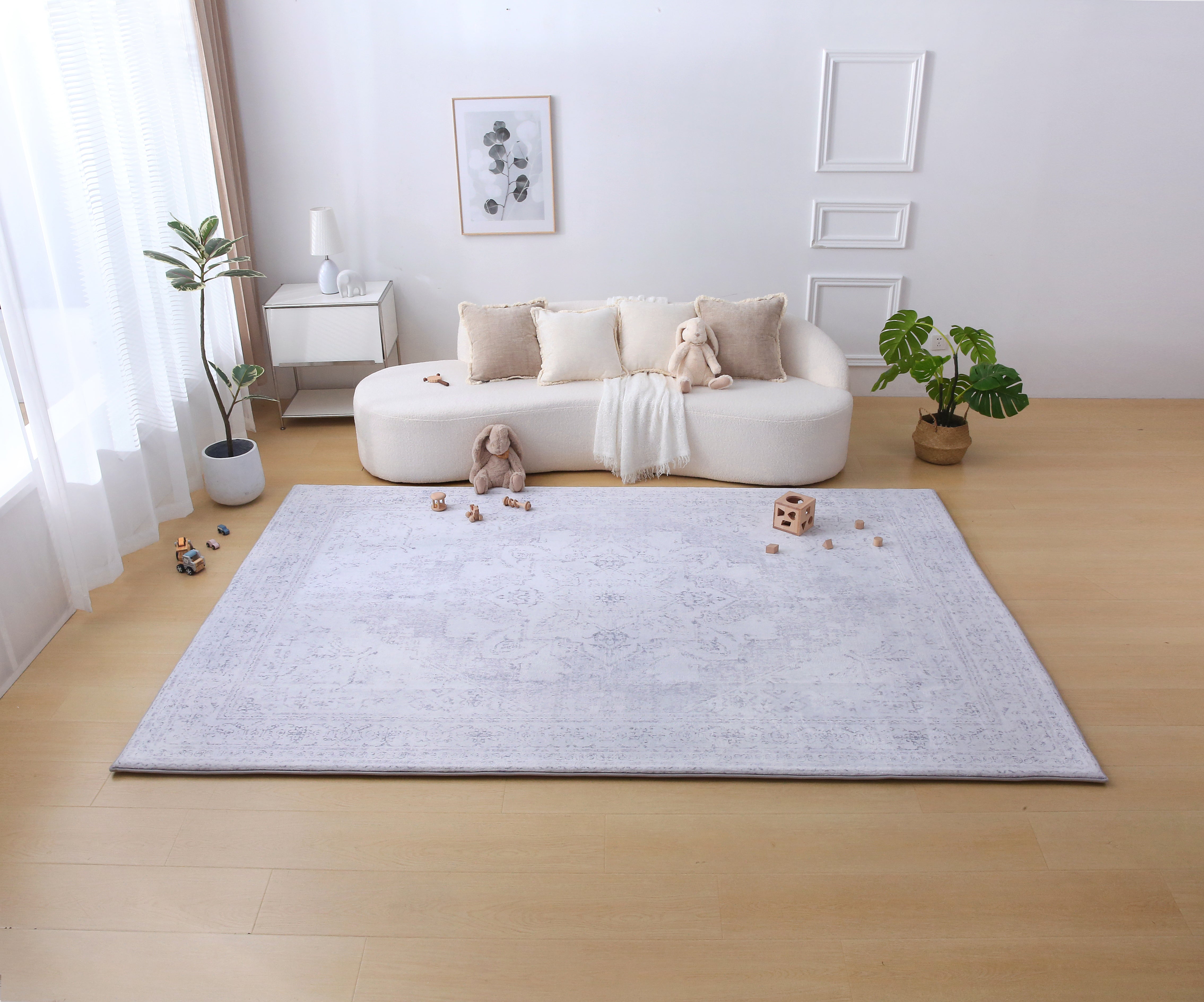 Plush Play Mat - Persian Vintage - Grey