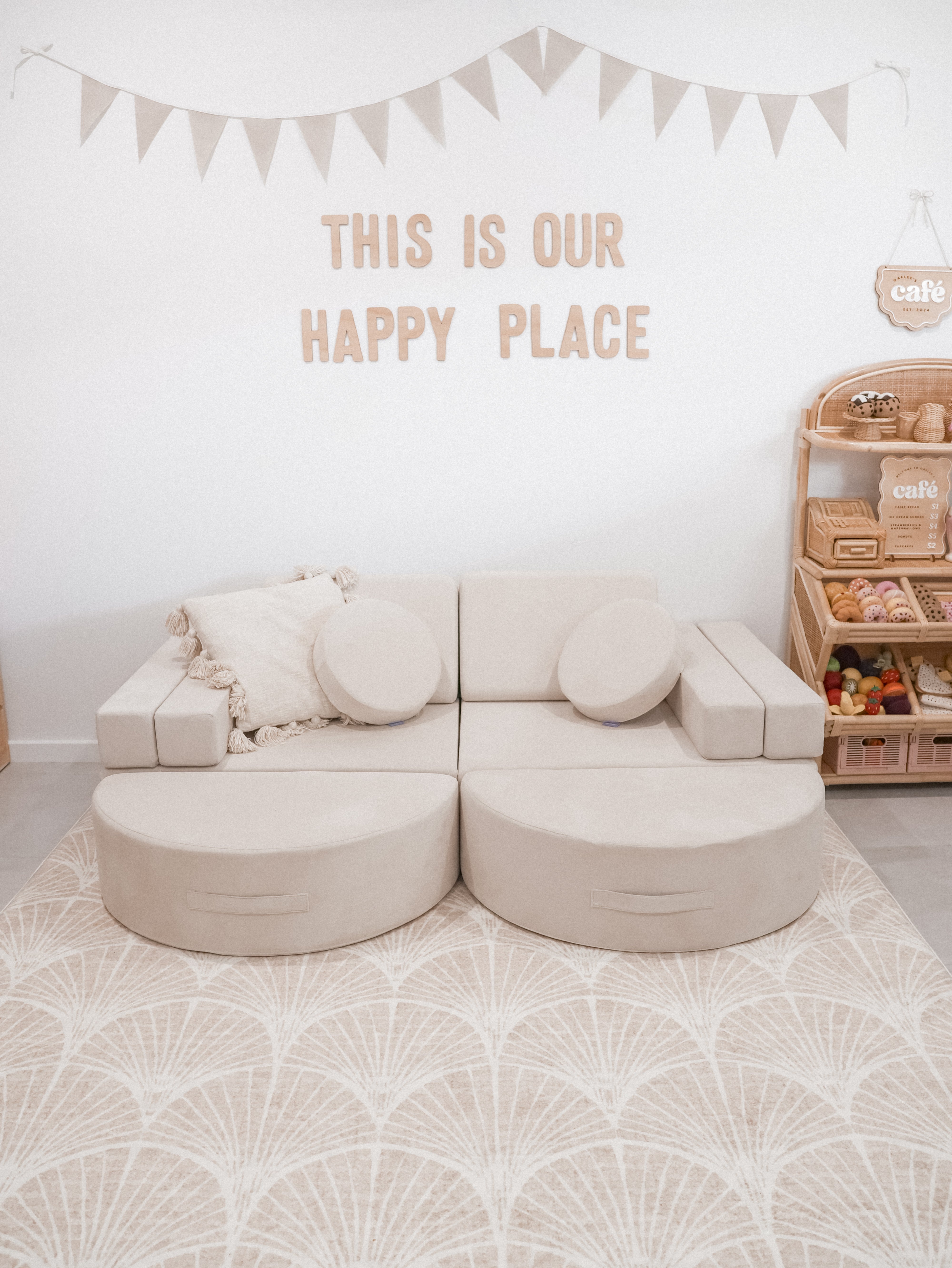 Plush Play Mat - Shell - Latte