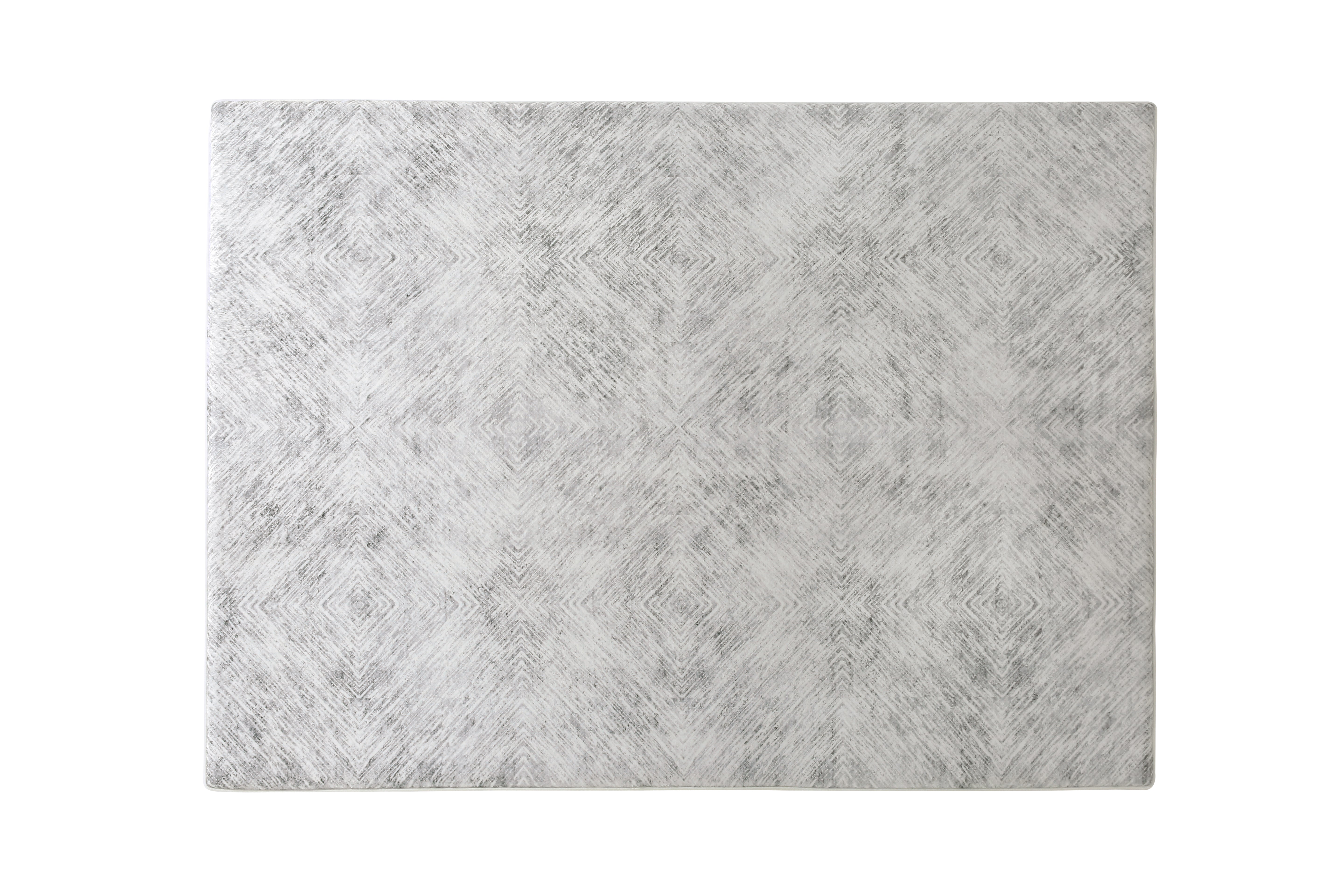 Plush Play Mat - Ikat Diamond - Stone Grey