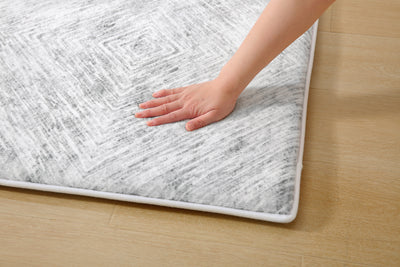 Plush Play Mat - Ikat Diamond - Stone Grey